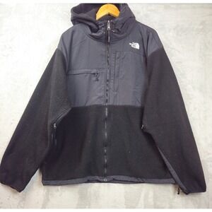 The North Face Denali Fleece Jacket Mens 4XL (act 2XL) Black Hooded Full Zip